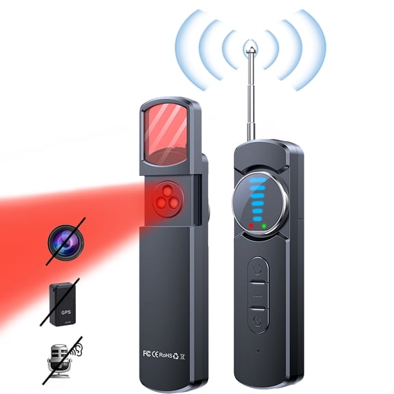 FVLOENG Hidden Camera Detector,Bug Anti Spy Camera Finder,Device GPS Tracker ,Portable Camera Detectors Hotel,Wireless RF Signal Scanner Home,Travel,Office,Car,5 Levels Sensitivity(Black)