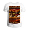 FVQL African Art Tribal Print Big and Tall Cotton White Men's T Shirts,Short Sleeve Shirts for