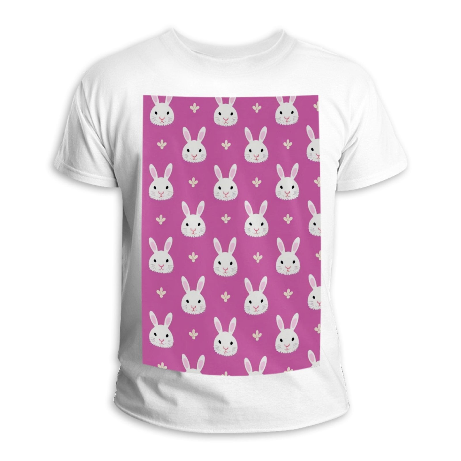 FVQL Easter Bunny Animals Big and Tall Cotton White Men's T Shirts