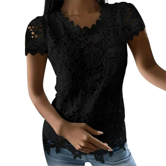 FVWITLYH T Shirts For Women Graphic Women's Striped Oversized T Shirts V Neck Tees Half Sleeve Comfy Cozy Cotton Tunic Tops Black,L