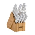 thumbnail image 1 of Farberware 20-piece Triple Riveted Cutlery Knife Block Set with Kitchen Shears, White, 1 of 12