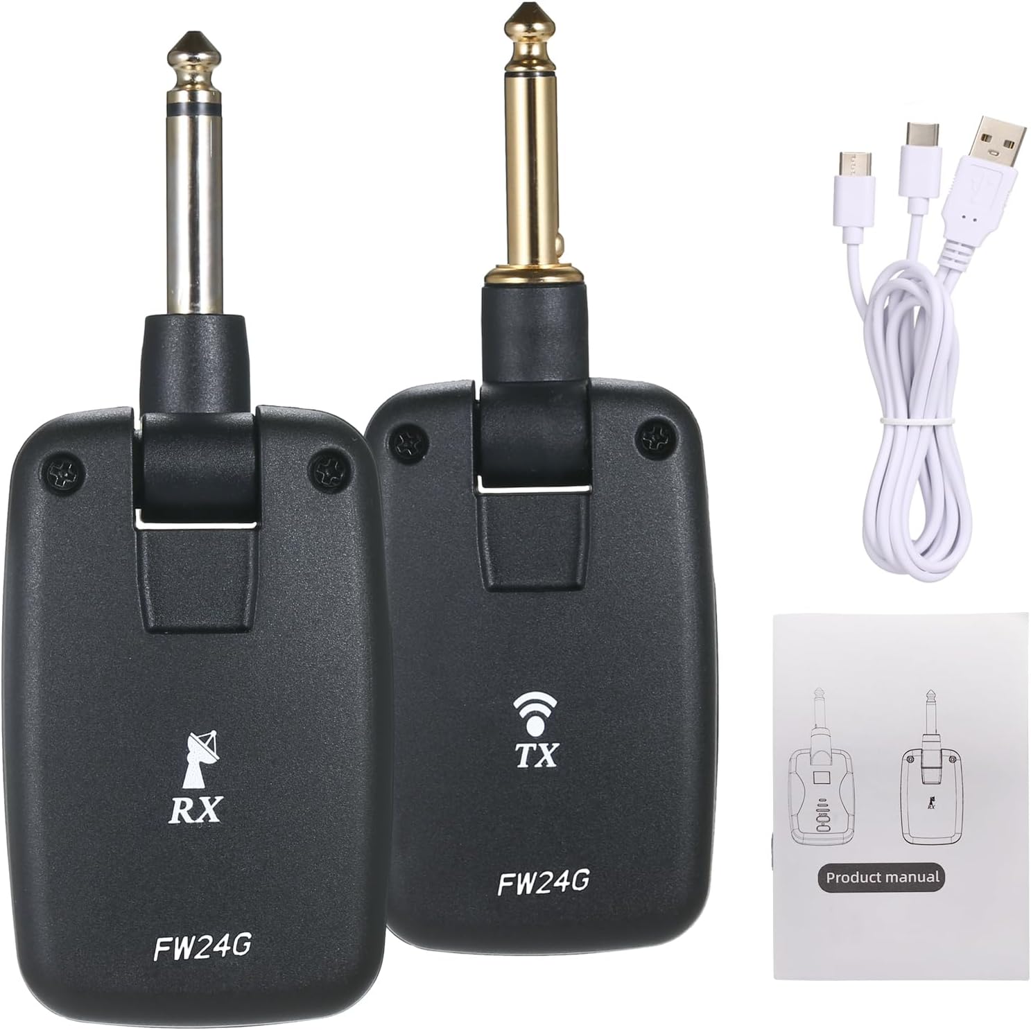 FW24G Guitar Wireless System Reable Guitar Pickup Transmitter and