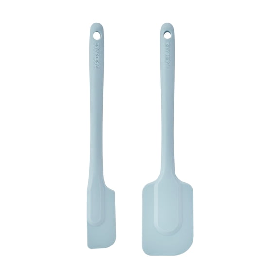 Farberware Soft Grips 2-piece Silicone Kitchen Spatula and Jar Spatula Set Slate Blue