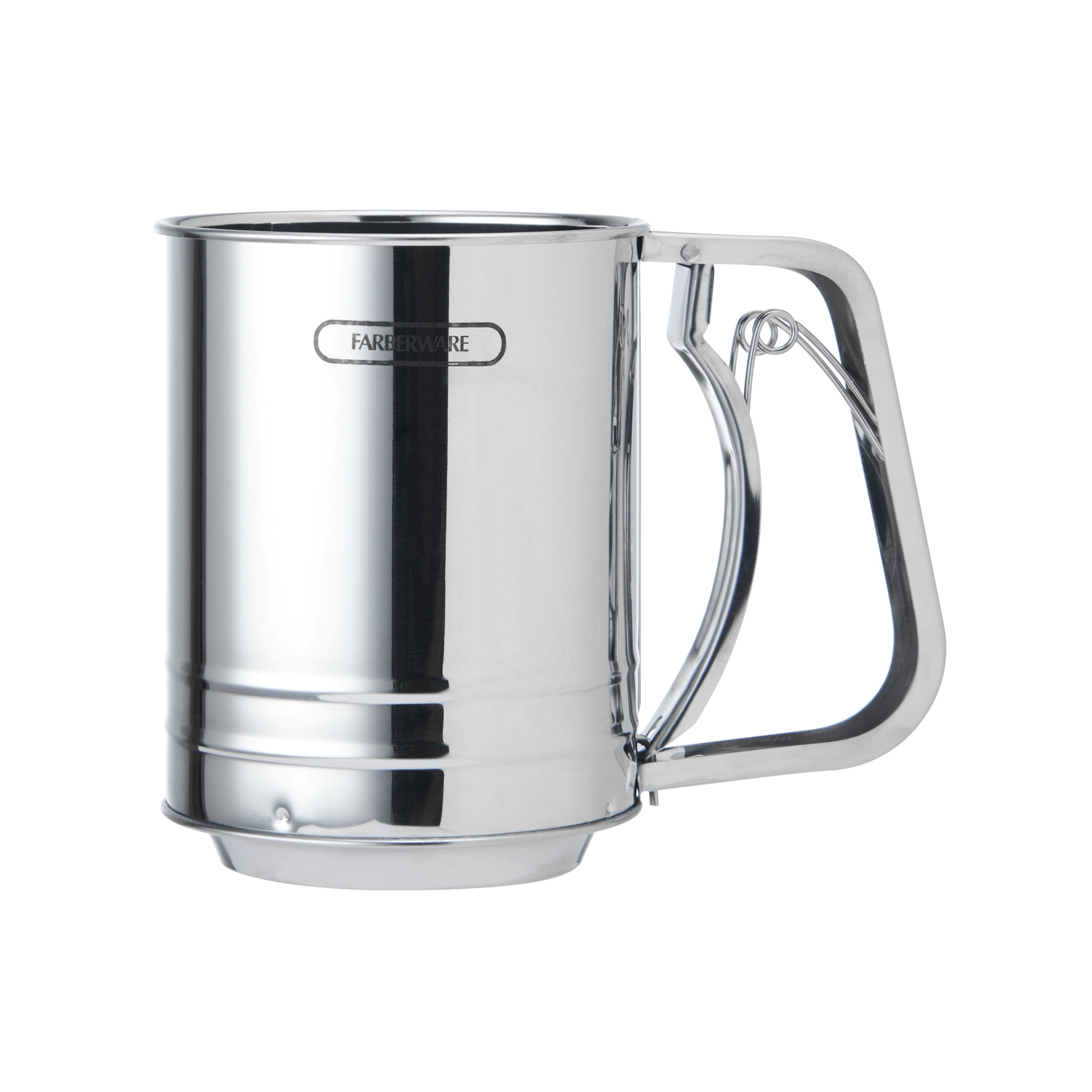 Farberware Professional Stainless Steel 3 Cup Flour Sifter with One-Hand Operation