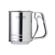 Farberware Professional Stainless Steel 3 Cup Flour Sifter with One-Hand Operation