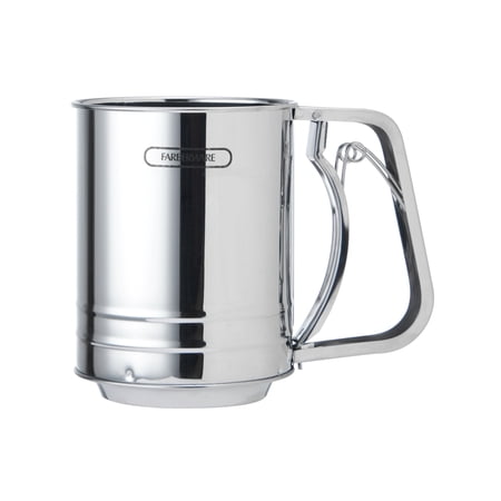 Farberware Professional Stainless Steel 3 Cup Flour Sifter with One-Hand Operation
