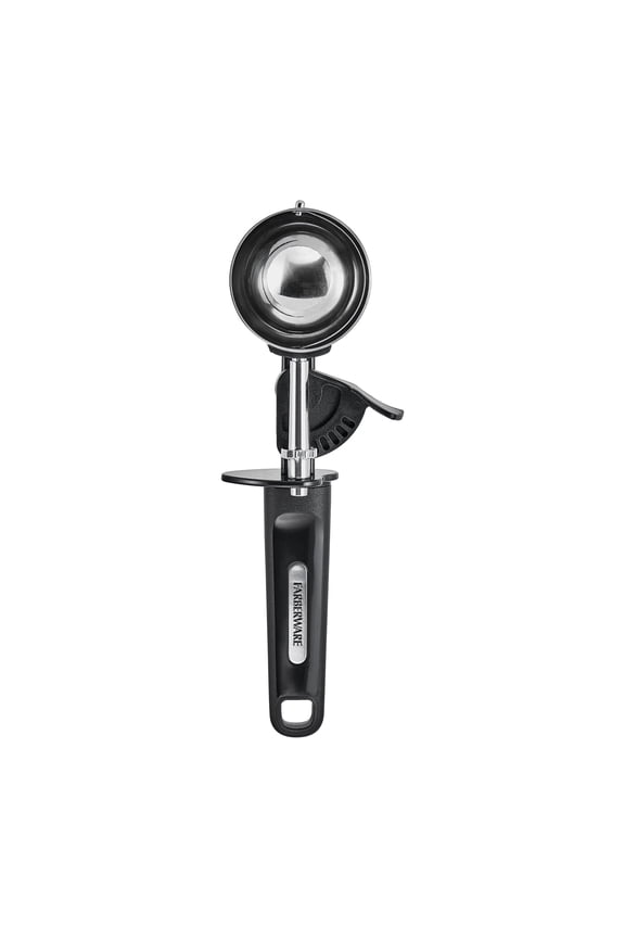 Professional Stainless Steel Trigger Ice Cream Scoop Black