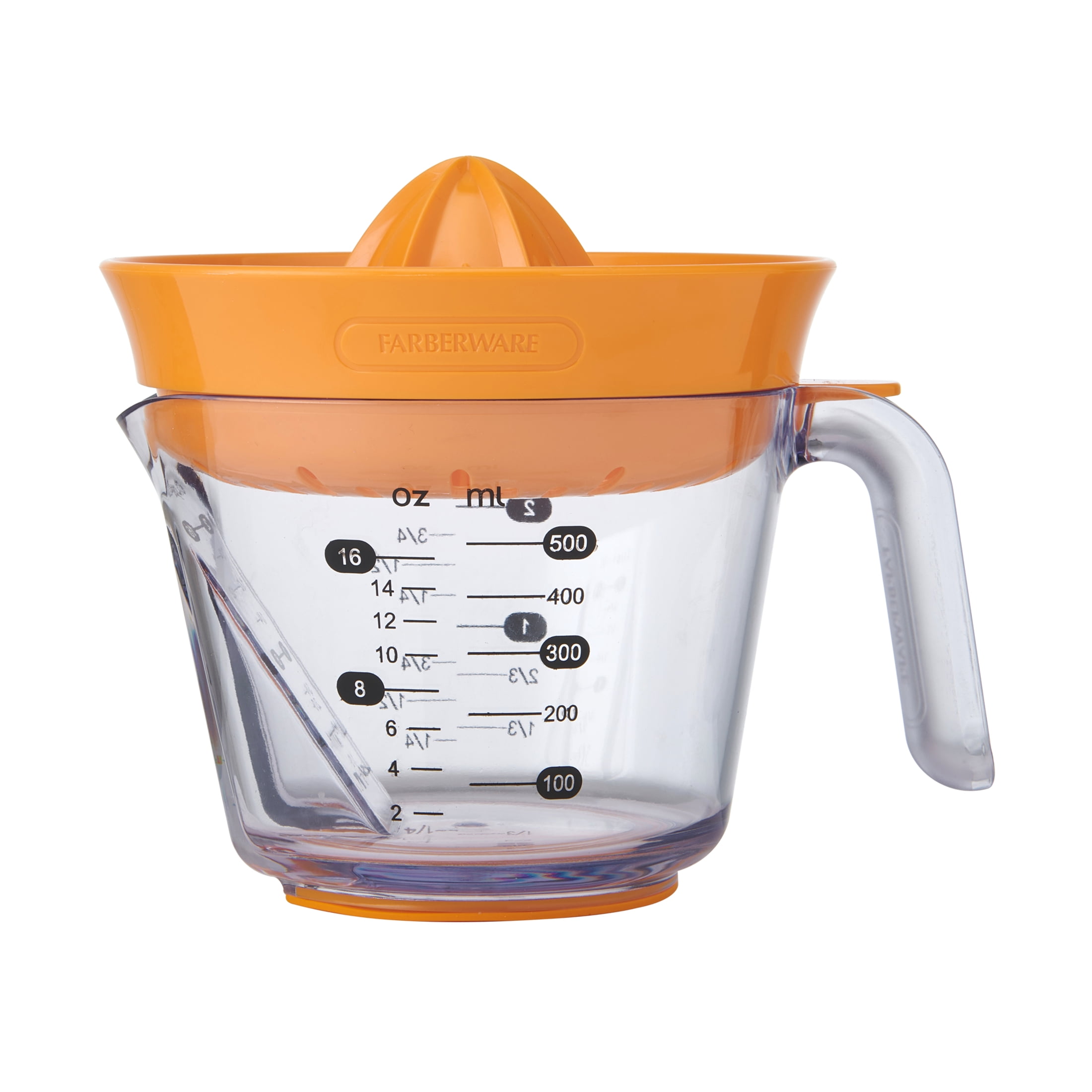 Farberware Professional 2 Cup Citrus Juicer with Easy Read Design Orange
