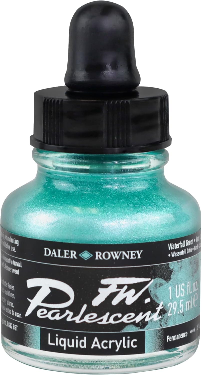 FW Pearlescent Bottle Waterfall Green - Drawing for Artists and ...