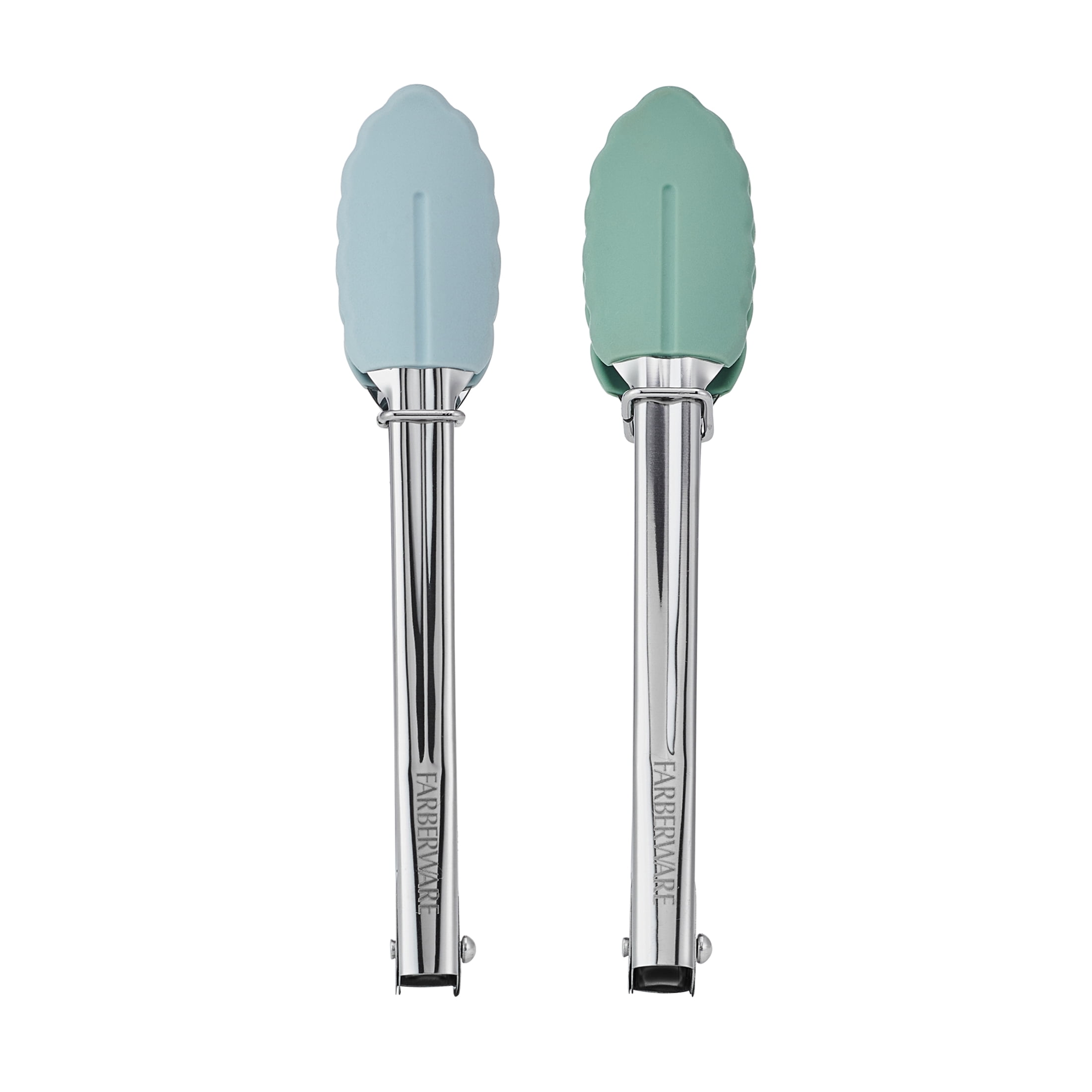 Farberware Professional Mini Stainless Steel Locking Tongs with Silicone Tips, Set of 2