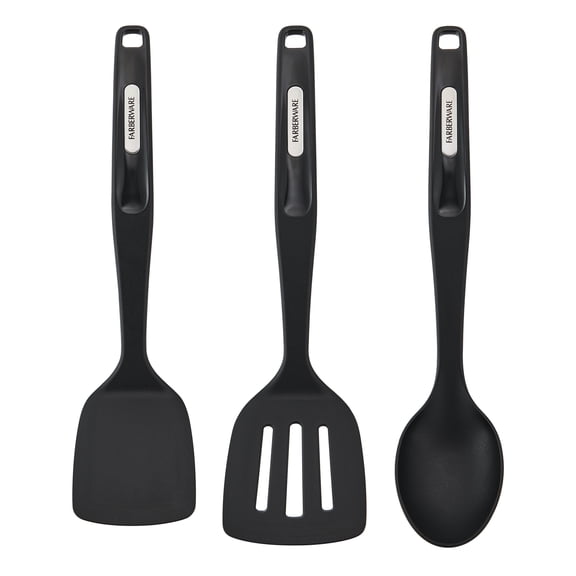 Farberware Professional Nylon Cooking Utensils Set of 3, Turners and Basting Spoon