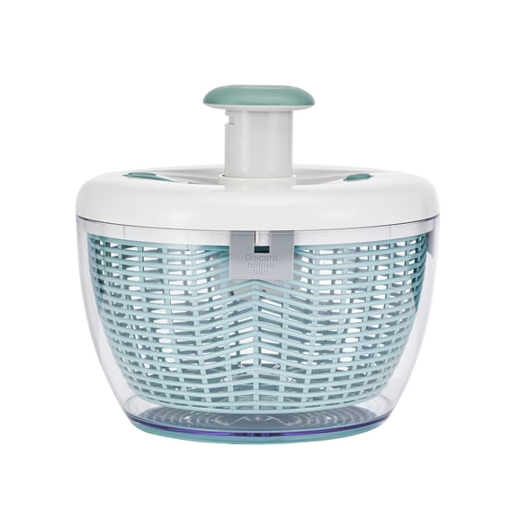 Farberware Professional White and Sage Green Salad Spinner with Hand Pump Mechanism