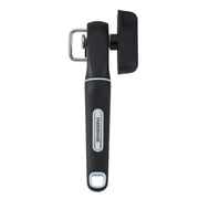Farberware Soft Grips Smooth Edge Safety Manual Can Opener, Black with Slate Blue Accents