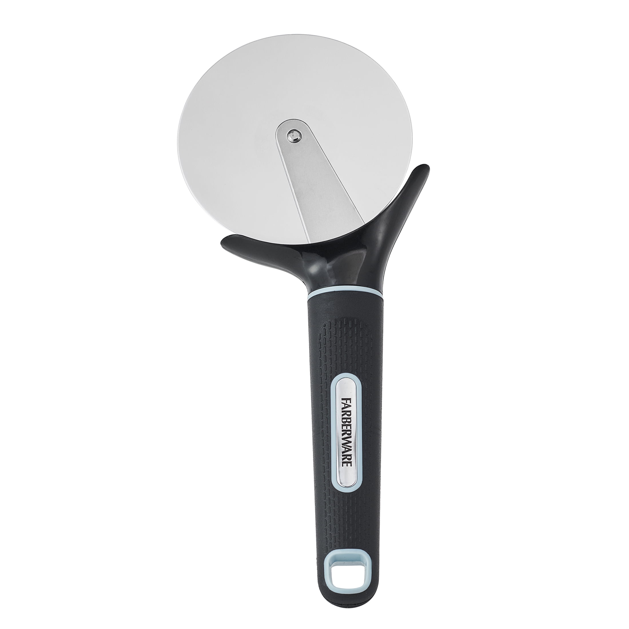 Farberware Soft Grips Stainless Steel Pizza Cutter Black with Slate Blue Accents