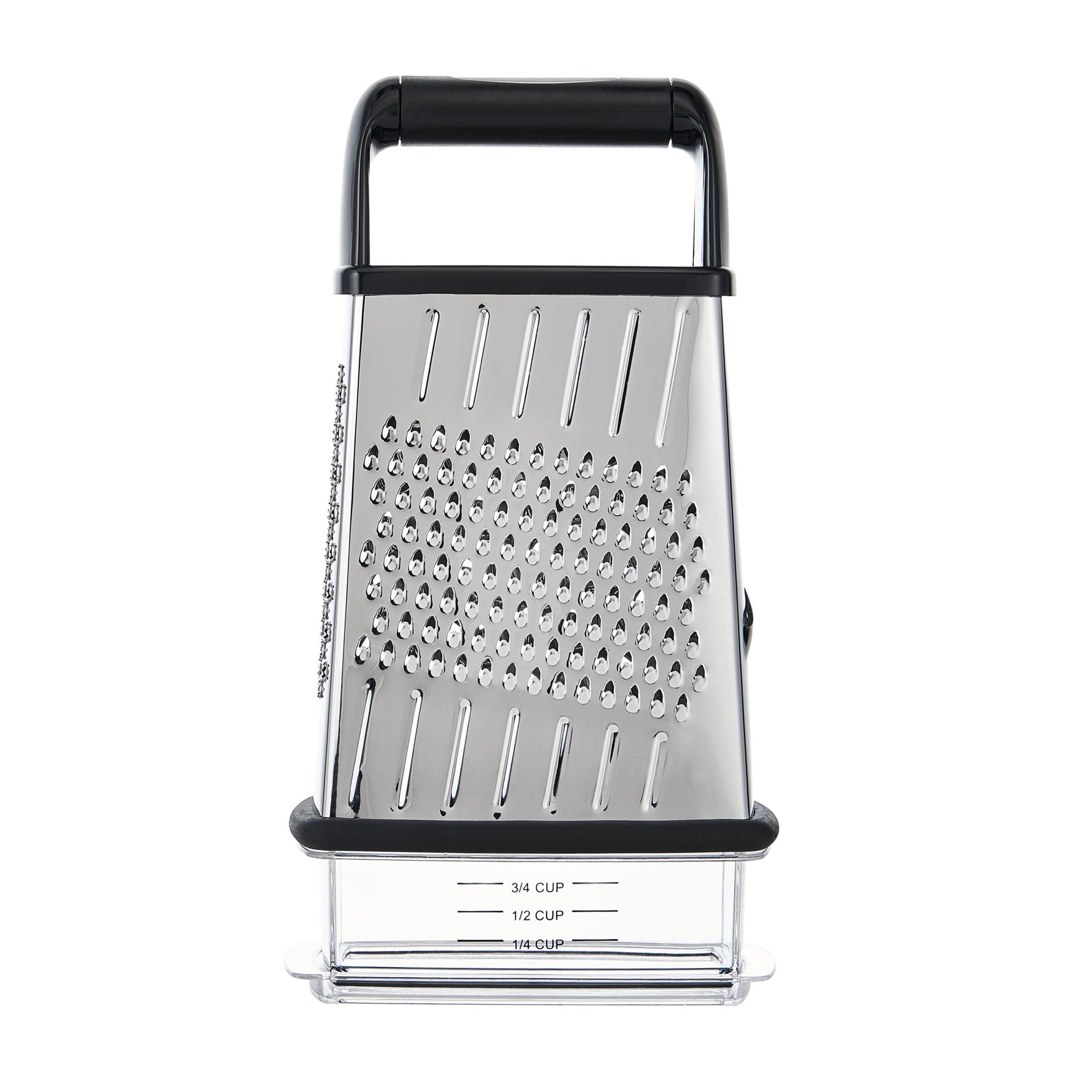 Farberware Professional Stainless Steel Slim Box Grater with 4 Blades and Container