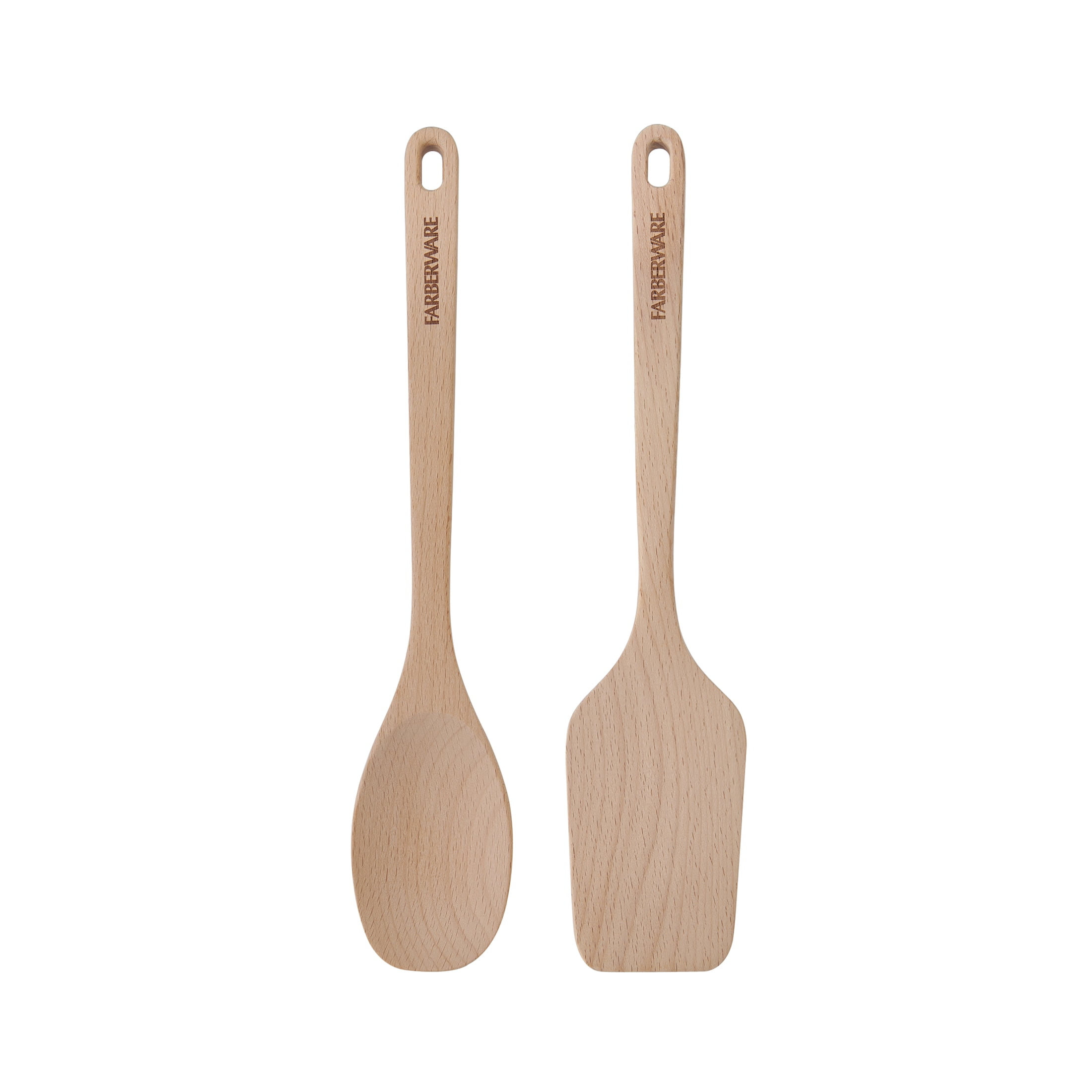 Farberware Professional Wood Spatula/Turner and Cooking Spoon Set, 2-Piece