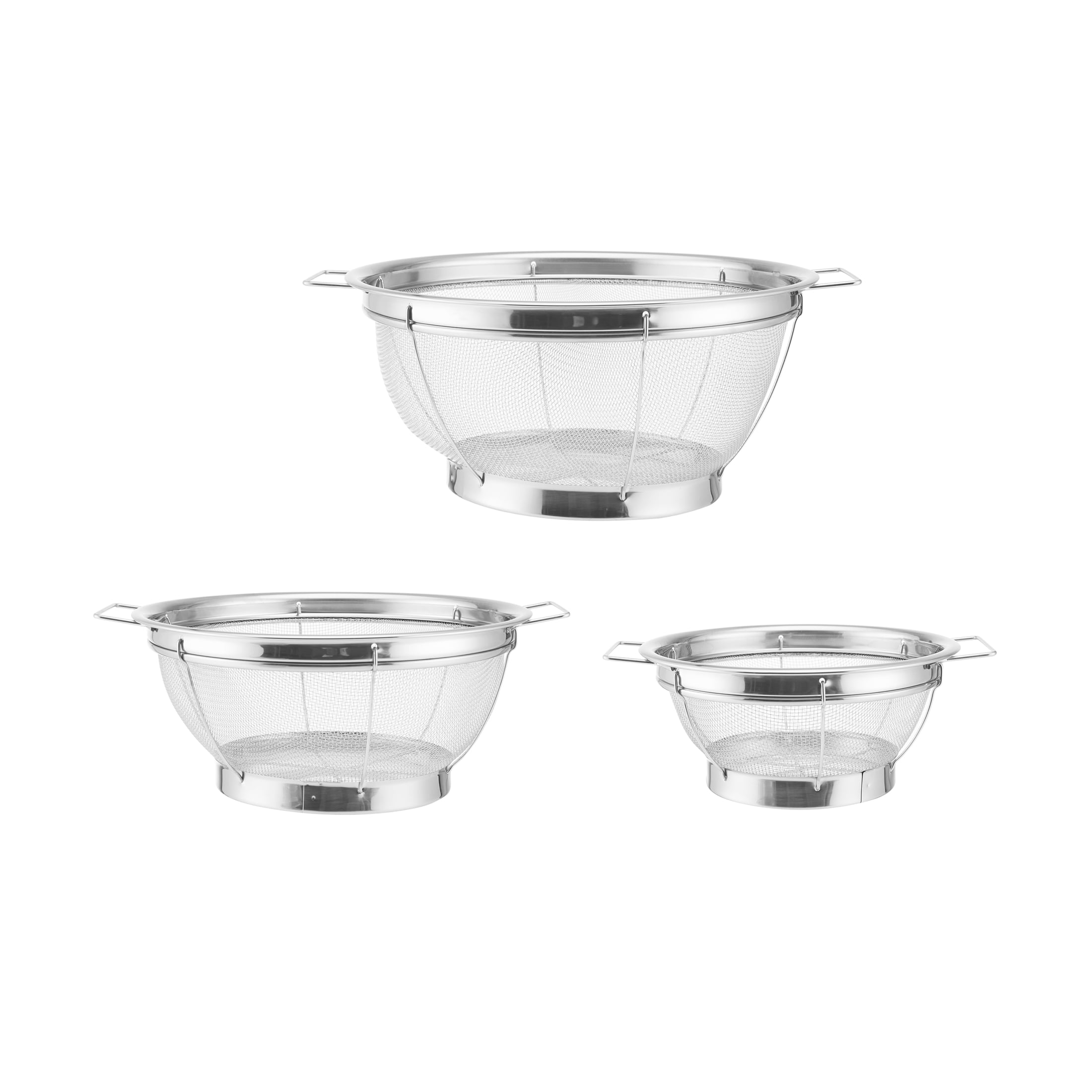 Farberware Professional Stainless Steel Fine Mesh Sieve Set, 3-Piece