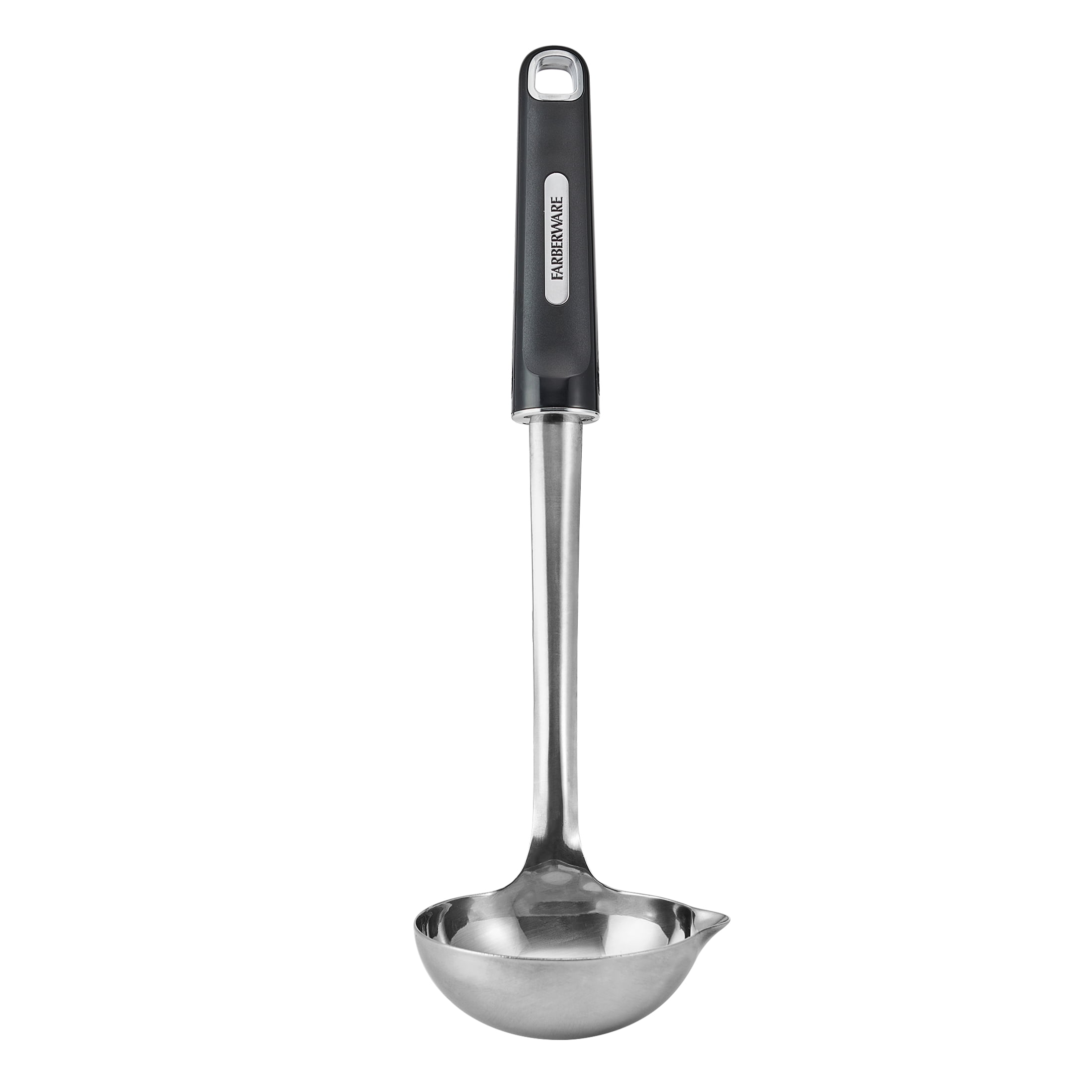 Farberware Professional Stainless Steel Soup Ladle with Black Handle