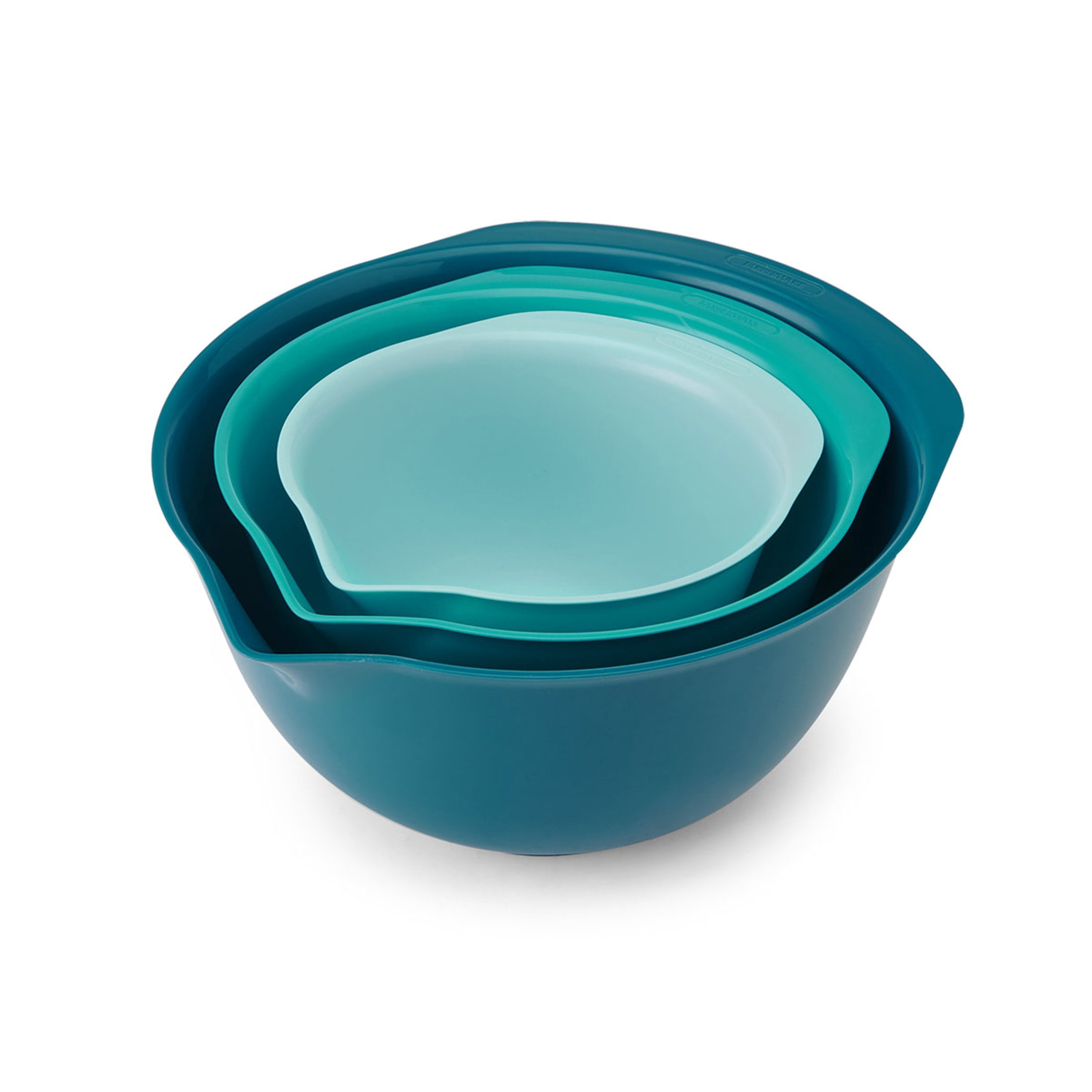 Farberware Professional Set of 3 Mixing Bowl Set with Non-Slip Base, Green