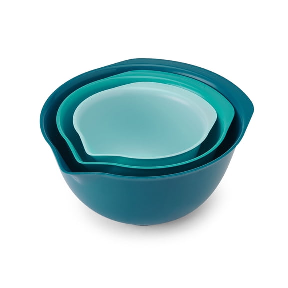 Farberware Professional Set of 3 Mixing Bowl Set with Non-Slip Base, Green