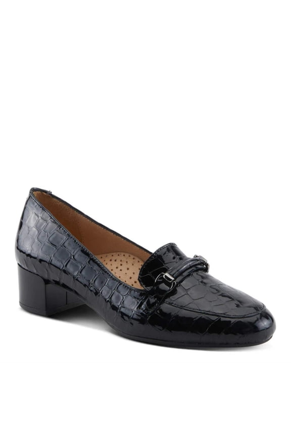 FW25 SpringStep Edna Black Chain Printed Patent Heel