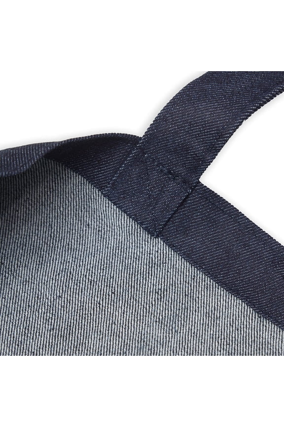 10 Oz Denim Tote Bag Human Made Medium Heavy Duty Reusable Blue Cotton For Travel, Groceries, & More