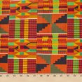 thumbnail image 1 of FWD 44" 100% Cotton Sewing & Craft Fabric By the Yard, Orange, Green and Black, 1 of 4