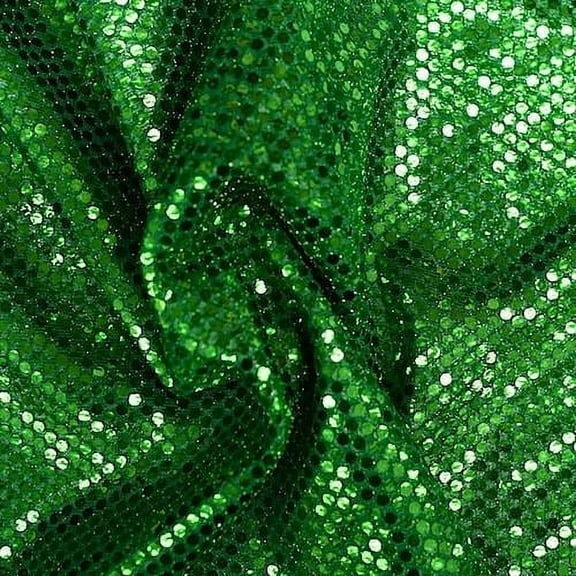 FWD 45" 100% Polyester Shiny Dot Sewing & Craft Fabric By the Yard, Kelly Green