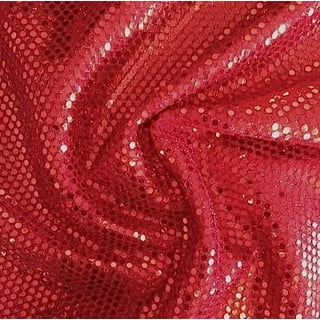 Glitz Sequin & Mesh Red, Fabric by the Yard