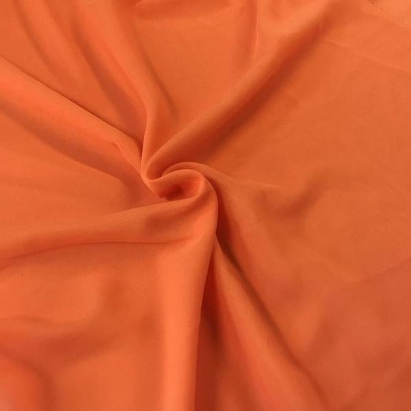 FWD 58" 100% Polyester Chiffon Sewing & Craft Fabric By the Yard, Orange