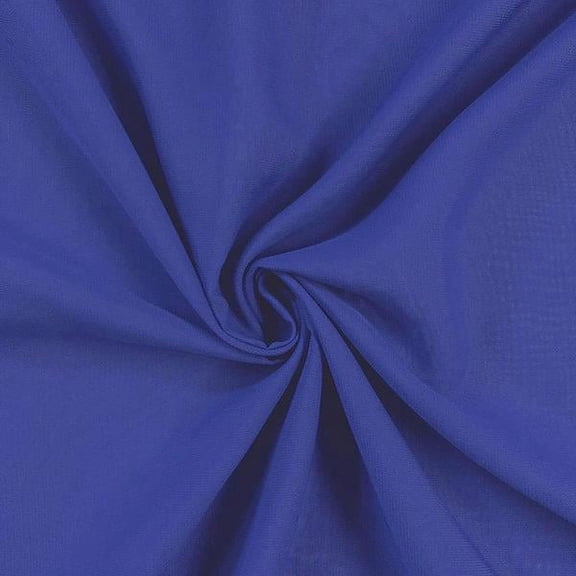 FWD 58" 100% Polyester Chiffon Sewing & Craft Fabric By the Yard, Royal Blue