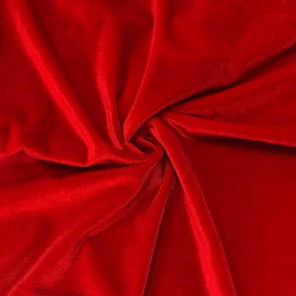 Red Stretch Velvet Fabric