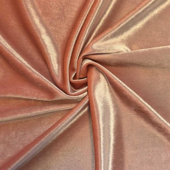 FWD 60" Spandex Polyester Blend Velvet Sewing & Craft Fabric By the Yard, Peach