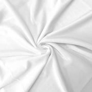 FWD 60" Spandex Polyester Blend Velvet Sewing & Craft Fabric By the Yard, White