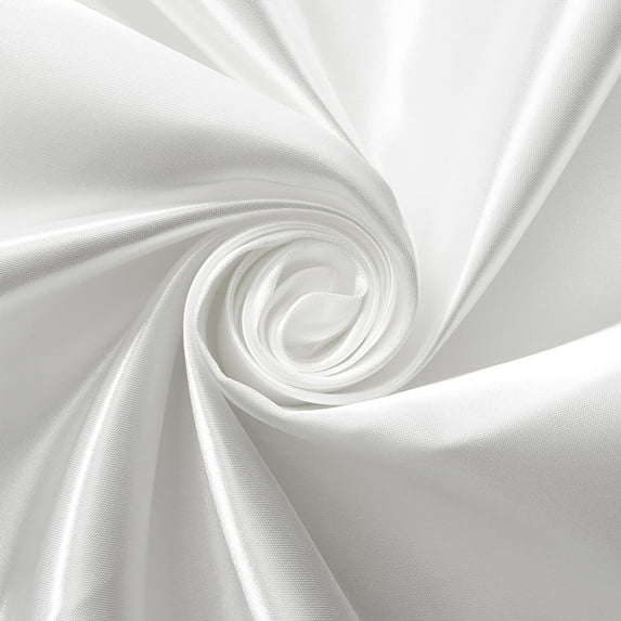 FWD Bridal 60" 100% Polyester Satin Apparel Fabric By the Yard, White