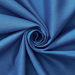 FWD Cotton Voile Lightweight Hypoallergenic Natural Sheer 58" Machine Washable Fabric By The Yard For Sewing, Crafts, Quilting, & Decor (Royal Blue, 10 Yards)