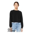 thumbnail image 1 of FWD Fashion Ladies' Raglan Pullover Fleece - BLACK - L, 1 of 2