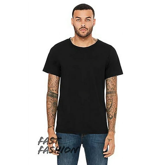 FWD Fashion Unisex Triblend Raw Neck T-Shirt - SOLID WHT TRBLND - XL(D0102H7W5AJ.)