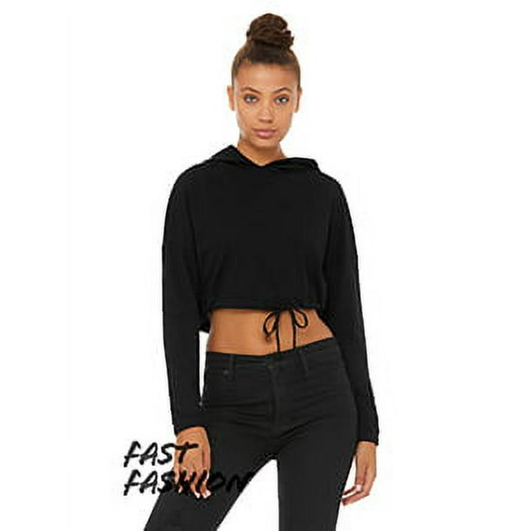 Cinched waist cropped hoodie hotsell