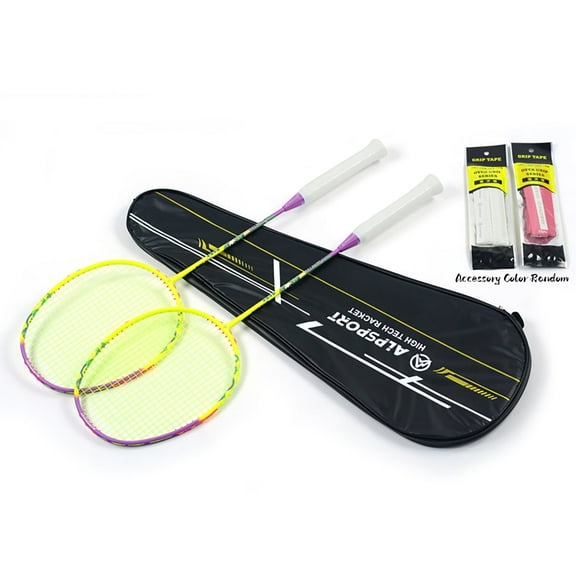 FWFS 4U Full Carbon Badminton Racket - Free Bag, Grip Tape, High Elastic Shaft (Taichi Symbol), Pro Offensive-Defensive Balance for Training & Competitions