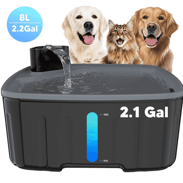 8L/2.2Gal Cat Dog Water Fountain, Pet Water Fountain, Automatic Water Dispenser for Pets,Black