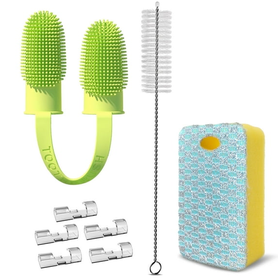 FWMB Cleaning Kit for Dog Water Fountain, with Finger Toothbrush for Dogs Cats Dental Care