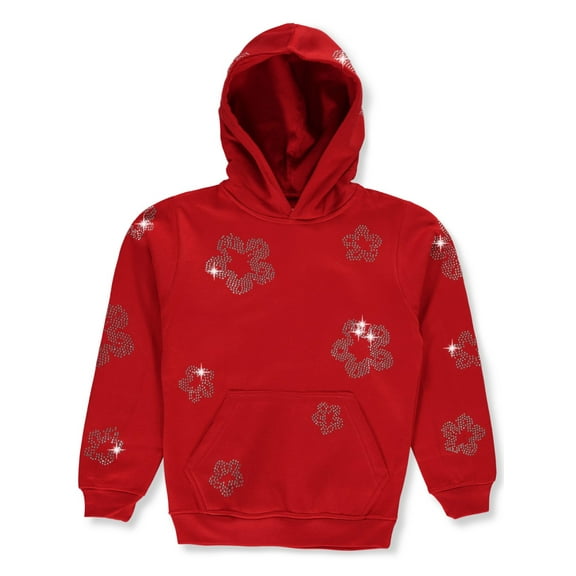 FWRD Boys' Crystal Flower Hoodie Color: red Size: 2t