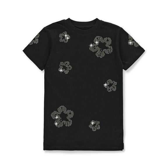FWRD Boys' Crystal Flower T-Shirt Color: black Size: 14 - 16