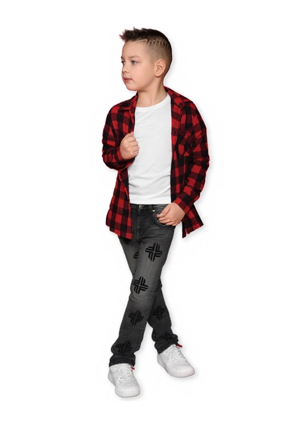 Boys' Diamond Skinny Fit Jeans Color: black Size: 20