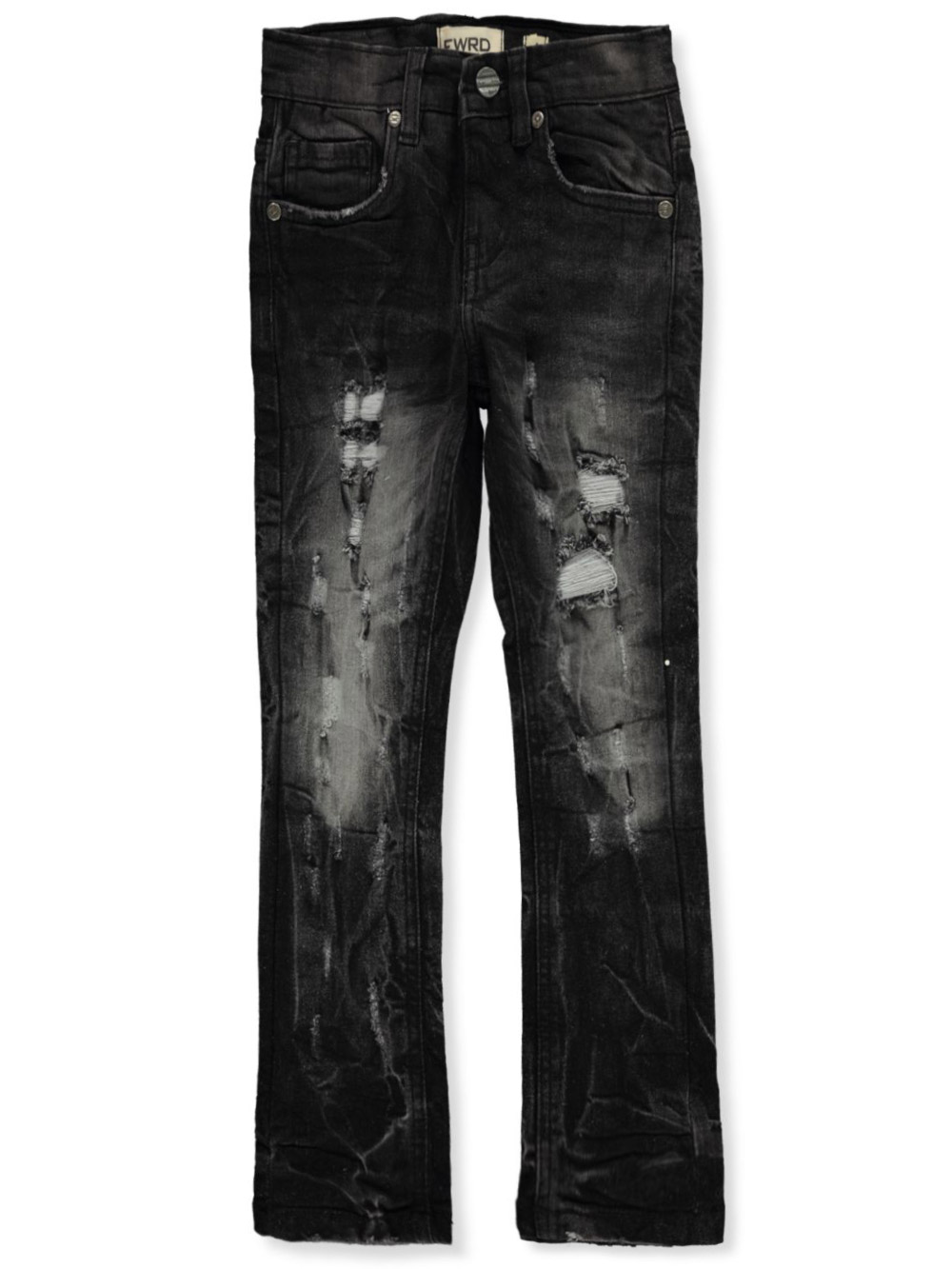 FWRD Boys' Distressed Jeans wash black, 2t (Toddler)