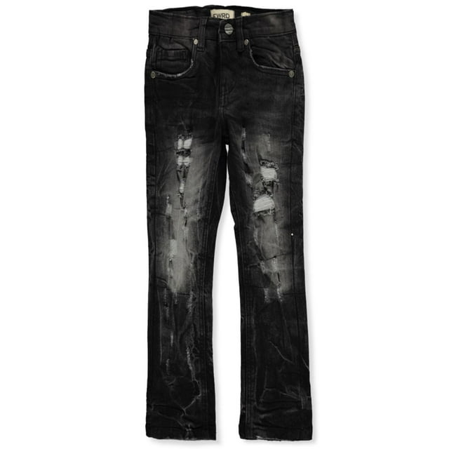 FWRD Boys' Distressed Jeans wash black, 2t (Toddler)