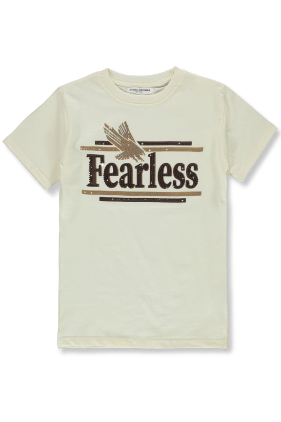 Boys' Fearless Eagle Bling T-Shirt Color: brown Size: 7