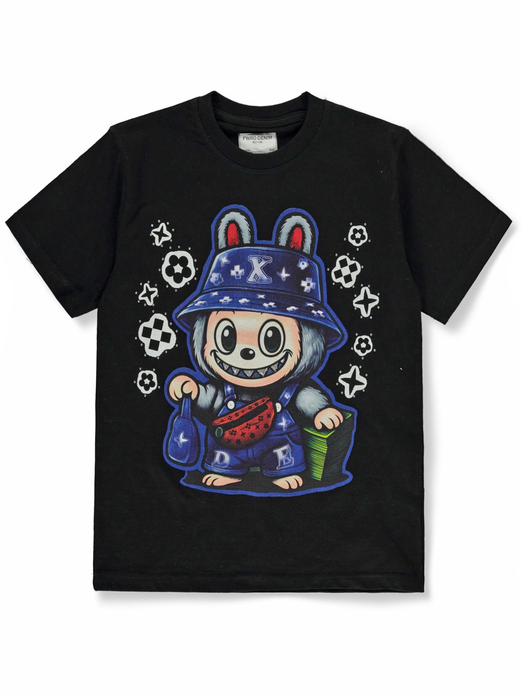 FWRD Boys' La Monster T-Shirt Color: black/royal blue Size: 18 - 20 ...