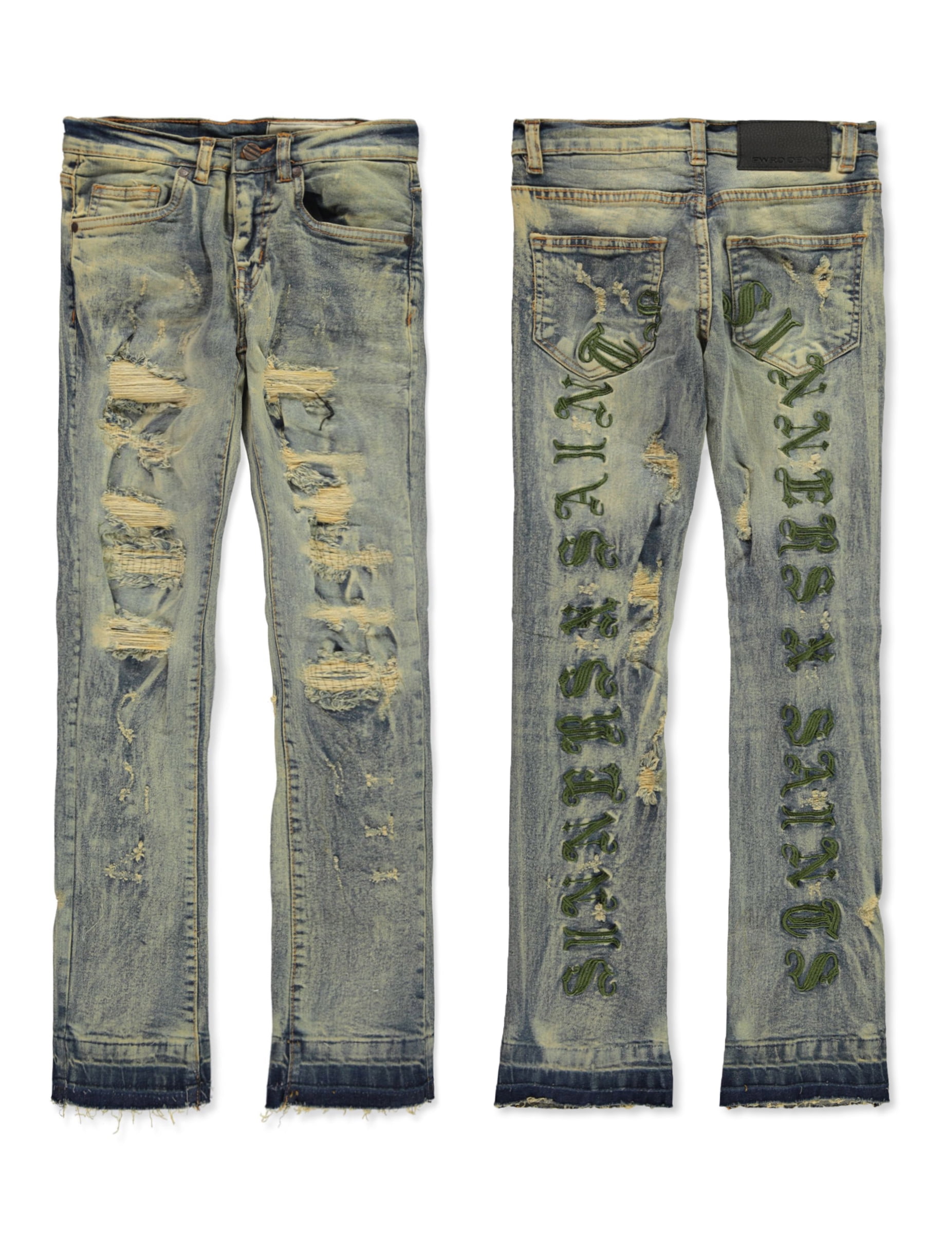 Sinners ripped cheap jeans